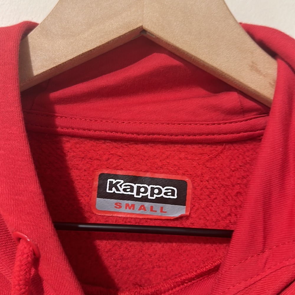 • KAPPA • Men’s LOGO TAPE DAPET HOODIE Red / White / Black Small - Picture 3 of 5